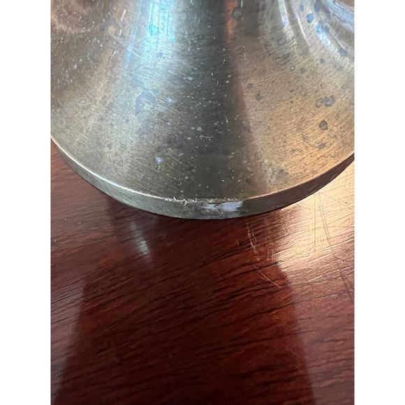 Vintage Brass Pitcher Decorative Pitcher Vase with Handle Swirl Pattern - Picture 7 of 9